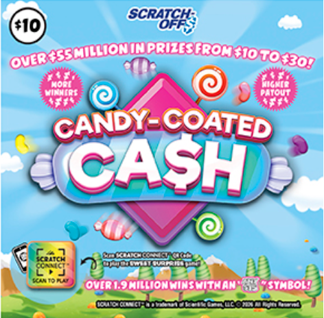 Candy-Coated Cash $10 PA Lottery Brick (Serial # 53004)